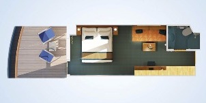 carnival breeze vers l'arrière poupe avec balcon étendu plan 