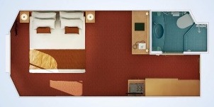 carnival dream intérieure avec fenetre panoramique vue passerelle plan