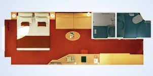 carnival dream vue mer de luxe vue obstruée plan