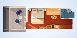 carnival freedom vers arriere poupe balcon etendu plan