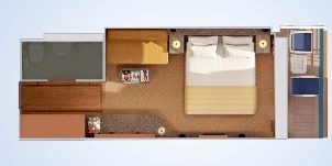 carnival paradise suite junior vue obstruée plan