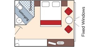 Croisière AMA AmaWaterways AmaBella Catégorie D Vue mer plan