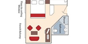 Croisière AMA AmaWaterways AmaDante Catégorie A+ Balcon français plan