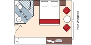 Croisière AMA AmaWaterways AmaDante Catégorie E Vue mer plan