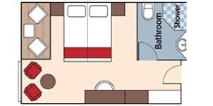 Croisière AMA AmaWaterways AmaDara Catégorie C Balcon français et Balcon extérieur plan