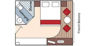 Croisière AMA AmaWaterways AmaDolce Catégorie B Balcon français plan