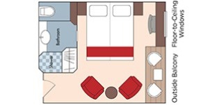 Croisière AMA AmaWaterways AmaDouro Balcon Extérieur Catégorie A plan