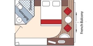 Croisière AMA AmaWaterways AmaLea Catégorie CA Balcon français plan