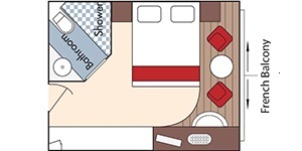 Croisière AMA AmaWaterways AmaLucia Catégorie CA Balcon français plan