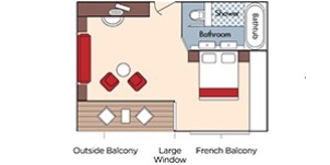 Croisière AMA AmaWaterways AmaSiena Catégorie Suite Cabine Plan