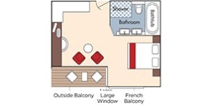 Croisière AMA AmaWaterways AmaSonata Catégorie Suite plan