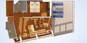 Croisière Carnival Conquest suite du capitaine plan