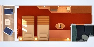 Croisière CCL Carnival Legend Cabine Balcon Vue Obstruée