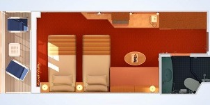 Croisière CCL Carnival Pride balcon (vue obstruée)