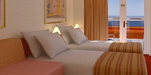 Croisière CCL Carnival Pride balcon (vue obstruée)