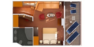 Croisière CCl Carnival Spirit Cabine grande suite