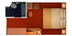 Croisière CCl Carnival Spirit Cabine intérieure 