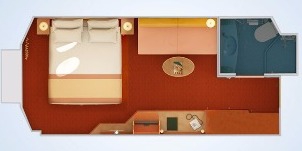 Croisière CCL Carnival Valor Cabine Vue Mer Obstruée