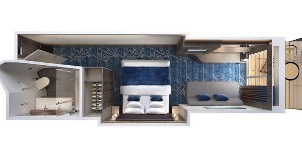 Croisière NCL Norwegian Cruise Line Encore Mini-suite avec grand balcon plan