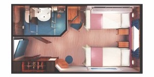 Croisière NCL Norwegian Cruise Line Jewel Cabine Vue mer obstruée plan