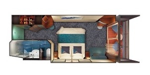 Croisière NCL Norwegian Cruise Line Pearl Familiale avec balcon plan