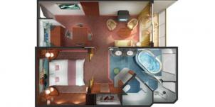 Croisière NCL Norwegian Cruise Line Spirit Penthouse avec grand balcon plan