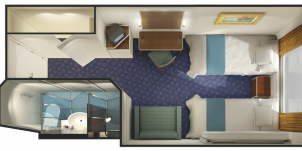 Croisière NCL Norwegian Cruise Line Spirit Vue mer avec fenêtre panoramique plan