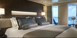 Croisière NCL Norwegian Joy The Haven penthouse face à l’arrière (poupe) avec balcon