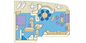 Croisière PCL Princess Cruises Caribbean Grande Suite Plan