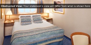 Croisière PCL Princess Cruises Crown Adaptée Avec Vue Mer Obstruée