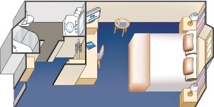 Croisière PCL Princess Diamond Premium Adaptée Vue Mer Obstruée Plan