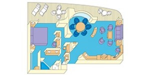 Croisière PCL Princess Diamond Grande Suite Plan