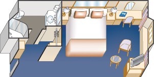 Croisière PCL Princess Diamond Premium Vue Mer Plan