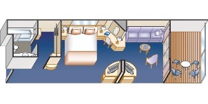 Croisière PCL Princess Emerald Mini-suite Plan