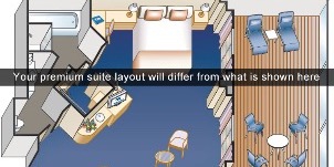 Croisière PCL Princess Emerald suite penthouse Plan