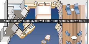 Croisière PCL Princess Emerald suite vista Plan