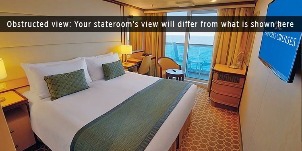 Croisière PCL Princess Majestic balcon avec vue obstruée