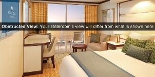 Croisière PCL Princess Majestic de luxe avec balcon vue obstruée