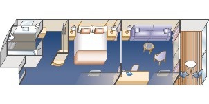 Croisière PCL Princess Royal mini suite classe Club adaptée