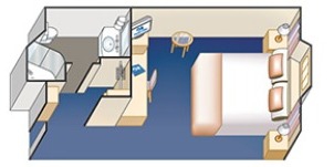 Croisière PCL Princess Sapphire adaptée Vue Mer Obstruée  Plan