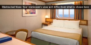 Croisière PCL Princess Sapphire adaptée Vue Mer Obstruée