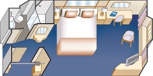 Croisière PCL Princess Sun Adaptée Avec Vue Mer Obstruée Plan