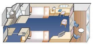 Croisière PCL Princess Sun Balcon Obstruée Plan