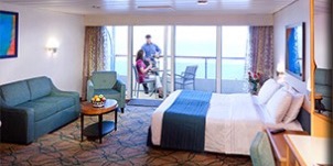 Croisière RCI Royal caribbean international Rhapsody of the seas Spacieuse vue mer avec balcon adaptée