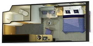 Cunard Cruise Line Croisière Queen Elizabeth Cabine britannia vue mer