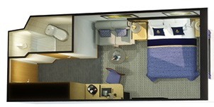 Cunard Cruise Line Croisière Queen Victoria cabine britannia vue mer obstruée