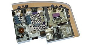 Cunard Cruise Line Croisière Queen Victoria cabine grande suite