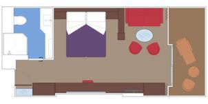 msc Seaside Yacht Club suite de luxe plan 