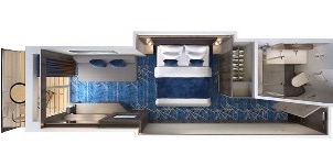 Croisières NCL Norwegian Cruise Line Bliss Mini-suite Cabine Communicante Plan