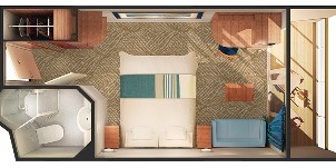 Ncl Norwegian Pride of America Cabine Balcony Plan